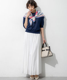 23区 【先行予約】ピュアリネンハイゲージ パフスリーブ ニット