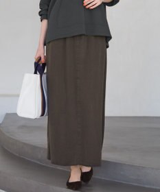 23区 L 【SLOW/一部店舗限定】ガーメントツイル セミフレア スカート