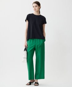 ICB 【人気のため新色追加・接触冷感・洗える】 ワッシャーツイル ワイドストレートパンツ