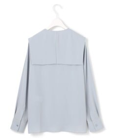 ICB L 【UVケア・速乾・接触冷感・洗える】BackSatinAmunzen デザインブラウス