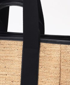 自由区 【2WAY】ハンドルラフィア トートバッグ