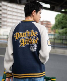 WEGO 【ユニセックス着用ITEM/MLサイズ展開】ジャガードニットスタジャン