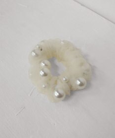 Tiaclasse 【選べる2TYPE】パール付きゴム＆シュシュ