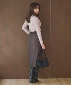 Feroux 【洗える】ロゴリブ プルオーバー ニット