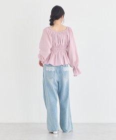 earth music&ecology バルーンヘムブラウス