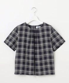 J.PRESS LADIES L シアーストライプ&チェック カットソー