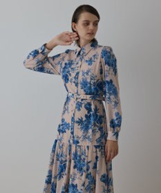 GRACE CONTINENTAL ブーケフラワープリントワンピース