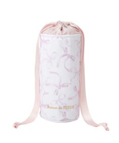 Maison de FLEUR 【保冷機能付き】リボン柄巾着ボトルケース