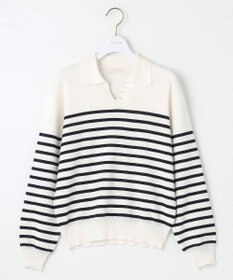 ANY SIS 【洗える】スキッパーポロ襟プルオーバー ニット