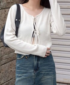 WEGO リボンリブカーディガン