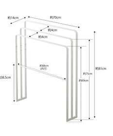 tower 横から掛けられるバスタオルハンガー 3連 タワー ホワイト