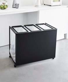 tower 目隠し分別ダストワゴン タワー 45L 3分別 ブラック