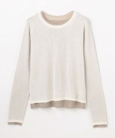 ANY カラーレイヤードニットTシャツ