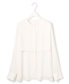 ICB L 【UVケア・速乾・接触冷感・洗える】BackSatinAmunzen デザインブラウス