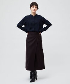 BEIGE， TERNES / ウールナローラップスカート