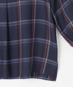 J.PRESS LADIES 【洗える】ハイツイストチェック ボートネック ブラウス