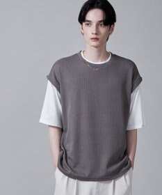 WEGO フェイクレイヤードベストT（S）