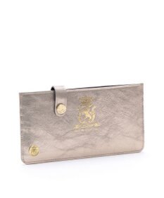 A.D.M.J. 【牛革】イタリアンレザークラックメタルスリムウォレット