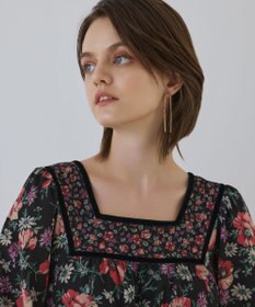 GRACE CONTINENTAL ボタニカルティアードワンピース