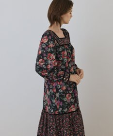 GRACE CONTINENTAL ボタニカルティアードワンピース