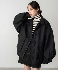 WEGO 【ユニセックス着用ITEM】エコレザー2WAYフライトジャケット