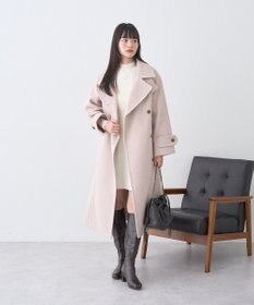 earth music&ecology ウエストリブフレアニットミニワンピース