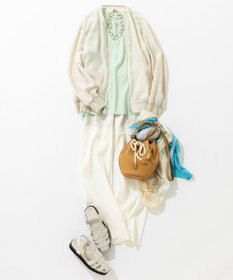 23区 【洗える】リネンレーヨンストレッチ ワイド パンツ