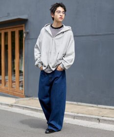 WEGO 【ユニセックス着用ITEM/MLサイズ展開】バルーンBIGダブルZIPパーカー