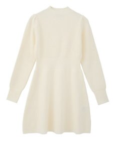 earth music&ecology ウエストリブフレアニットミニワンピース