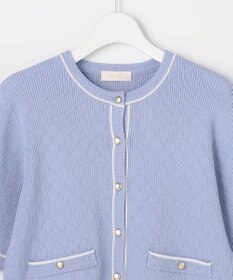 ANY SIS バイカラーニット カーディガン