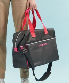 23区GOLF シューズ収納付【UNISEX】合皮×デニム調ボストンバッグ