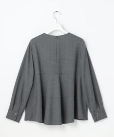 自由区 L 【SHIHOさん着用】ソフトウールブレンドペプラム ブラウス