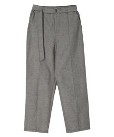 Green Parks 綿麻混バックルベルト付テーパードパンツ