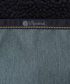 LeSportsac TWO WAY DENIM TOTE/ブラックデニム/ブラックシェルパ