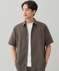 UNFILO MENS 【メンズノンノWEB掲載】BREEZEMOVE シャツ【東レ開発素材】 モカ