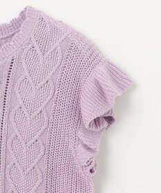 ANY KIDS ハート ケーブル ニット ベスト