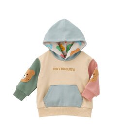 MIKI HOUSE HOT BISCUITS 【80-120cm】【NEW Color Series】裏毛パイル素材 パステルカラー フーディ