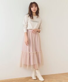 Feroux 【洗える】ラメチュール スカート