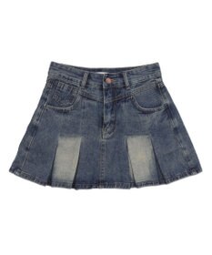 WEGO タックプリーツデニムミニスカパン