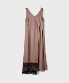 GRACE CONTINENTAL サテンレースニットワンピース