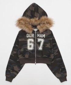 WEGO ファーフードショートZIPパーカー