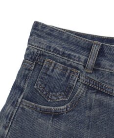 WEGO タックプリーツデニムミニスカパン