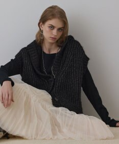 GRACE CONTINENTAL ラメニットベスト