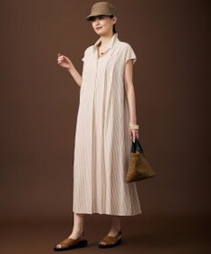 自由区 L 【17号サイズまで展開・WEB限定カラーあり】シアーラミーローンスキッパーシャツ ワンピース