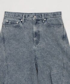 WEGO 【ユニセックス着用ITEM/SMLサイズ展開】カバーフィットバルーンデニムパンツ