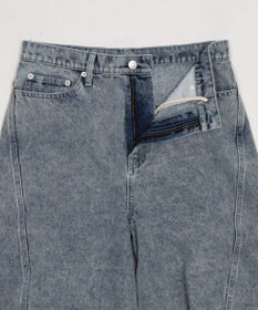 WEGO 【ユニセックス着用ITEM/SMLサイズ展開】カバーフィットバルーンデニムパンツ