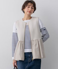 23区 【先行予約】コットンダンボール ペプラム ジレ アウター