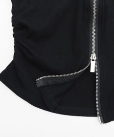 WEGO グラフィックロゴWジップSSトップス