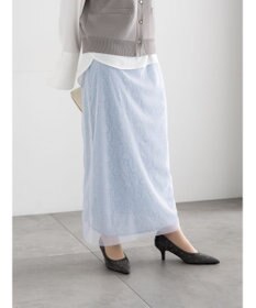 Te chichi レース×チュールレイヤードスカート