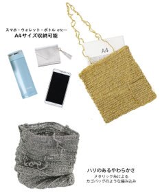 ROOTOTE 1091【手編みカゴバッグ風】SC.トール.クロッシュメタリック-A